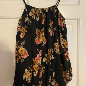 Charlotte Russe M Floral Tank W/ Sleeves